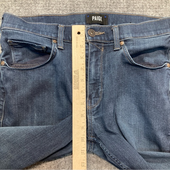 Paige Jeans Men's 31x29 Blue Federal Cellar Slim Straight Denim Stretch - Picture 8 of 14